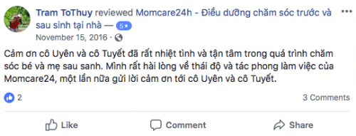 Cảm nhận của Chị Trâm sau khi sử dụng dịch vụ Chăm sóc Bé sau sinh 