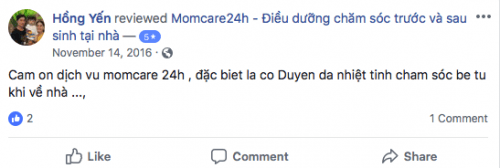 Cảm nhận của Hồng Yến sau khi sử dụng dịch vụ Chăm sóc Bé sau sinh