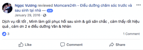 Cảm nhận của Chị Ngọc Vương sau khi sử dụng dịch vụ chăm sóc mẹ sau sinh