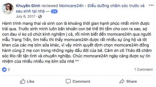  Cảm nhận của Chị Khuyên sau khi sử dụng dịch vụ Tắm Bé 